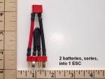 Battery/ESC Y Harness 2 Battery Series into 1 ESC built with Deans Ultra Plugs
