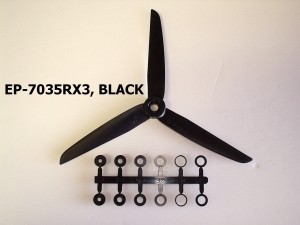 <b>GWS 3 Blade Prop HD 7 x 3.5 COUNTER ROTATING , Black</b>