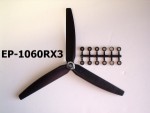 <b>GWS 3 Blade Prop HD 10 x6 COUNTER ROTATING, Black</b>