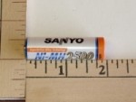 Sanyo 2500mah Single Cell  NIMH Button End AA Battery - Product Image