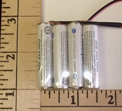 Sanyo Eneloop, 800mah NiMH 4-AAA Cell 4.8V Flat Pack