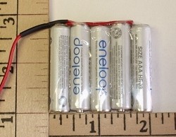 Sanyo Eneloop, 800mah NiMH 4-AAA Cell 6.0V, 5 Cell,  Flat Pack