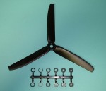 <b>GWS 3 Blade Prop HD 8 x 4 COUNTER ROTATING, Black</b>