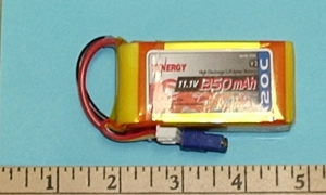 <b>Tenergy Lipo 11.1V 3S 1350mAh High Discharge 20C</b>