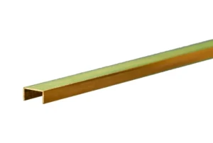.014" Wall x 1/4 Wide x 1/8 Leg Lengths x 12" Long Brass Channel, 1PC