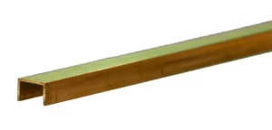 0.014" Wall x 3/16 Wide x 1/8 Leg Lengths x 12" Long, Brass Channel, 1PC