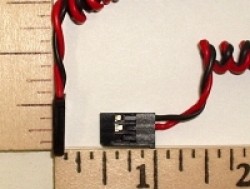 2-Pole/Wire Battery Pigtail Twisted Silicone 7" Male Futaba