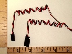 3-Pole/Wire Pigtail Twisted Silicone 10" Futaba J