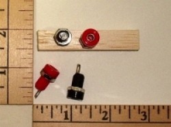Panel Mount Female Banana Sockets Pair