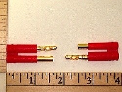 4mm Gold Steckers type Wire Connector 1-Pair Set