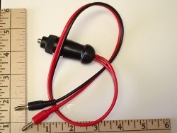12V Cigarette Lighter Adapter 16" Cord & Banana Plugs