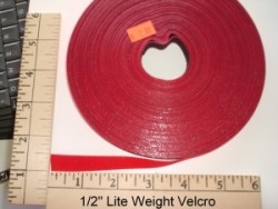 Velcro Brand One Wrap Tape Ultra Light 1/2 Inch Red  YARD