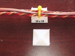 Radical RC Nylon Cable Tie Mounting Pads 19x19mm, 10 Pack