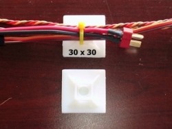 Radical RC Nylon Cable Tie Mounting Pads 30x30mm, 6 Pack