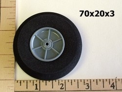 RRCLightFoamWheelTirePair.2.8x0.870mmx20mmx3mmshaft