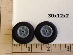 RRCLightFoamWheelTirePair.30mmx12mmx2mmshaft