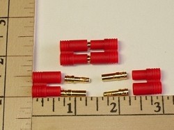3.5mm Gold Pin Steckers Type Wire Connector 2 Pair Set