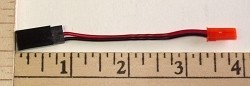 Adapter Female Futaba J to Male BEC, 4" (makes J into BEC male battery output)
