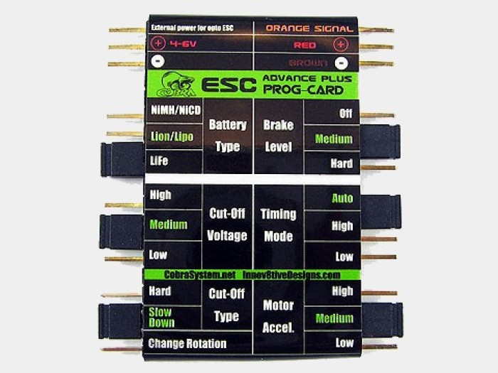 Cobra 11 Amp Brushless ESC w/2Amp Linear BEC