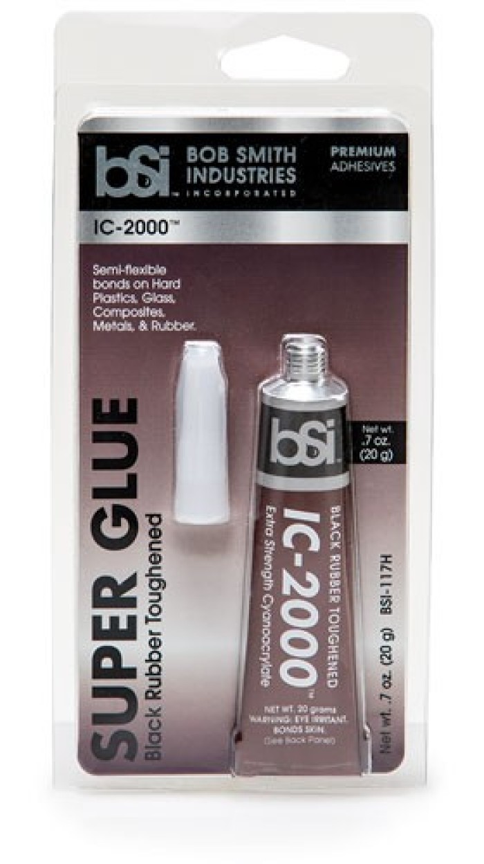 IC-2000(TM) Black Rubber and Carbon Toughened CA 1oz(28.4g)