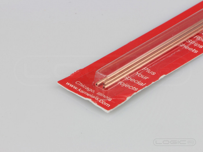 1/16 x 12 inch K & S Round Copper Tubing, 3-Pack