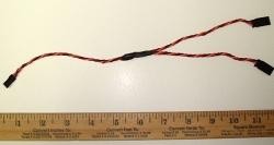 12" "Y" Silicone Harness JR Male-Futaba Female