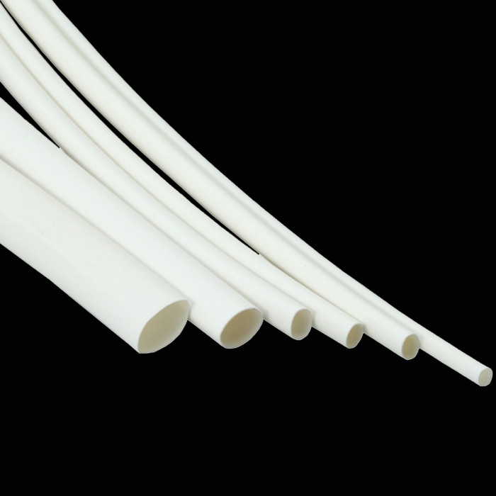 1/4"/6.4mm Flexible Shrink Tubing for Wires, 3-Foot PC WHITE