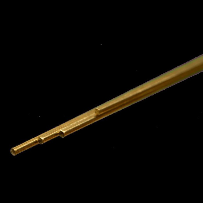 3/64 x 12 inch K & S Round Brass Rod, 4PC