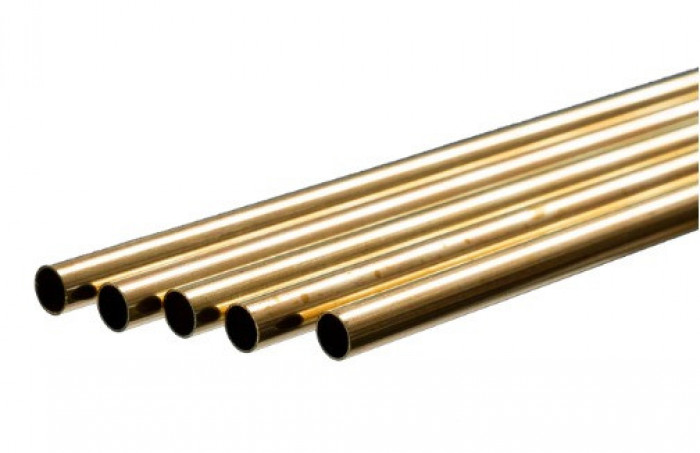 5/16 x 12 inch K &amp; S Round Brass Tubing, 1PC