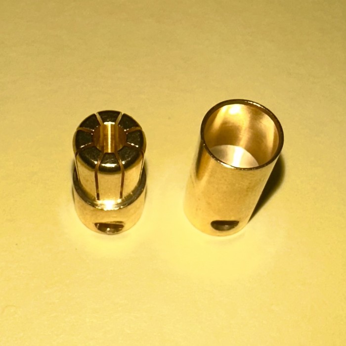6.5mm Gold Plated Bullet Connector Pin Set, 3-pack