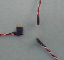 3-Pole/Wire Single End Servo Pigtail/Conn. Male Futaba G Style 