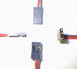 2-Pole/Wire Single End Battery Pigtail/Conn. Male JR/Hitec/Airtronics Z(new) Style