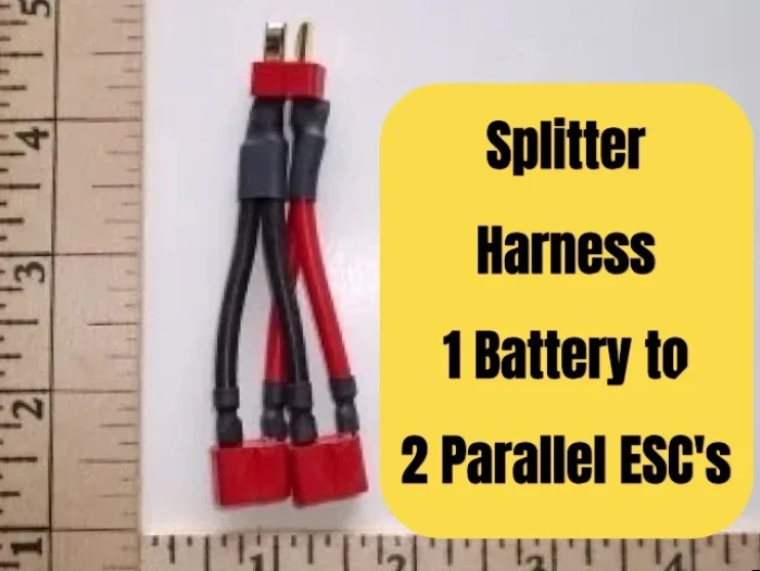 BatteryESCHarness1Batteryto2ParallelESCwGenuineDeansUltraHWPlugs