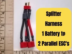 Battery/ESC Harness 1 Battery to 2 Parallel ESC w/Genuine Deans Ultra HW Plugs