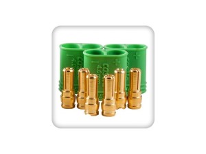 Castle 4mm Polarized Bullet Conn Male 3-Pack