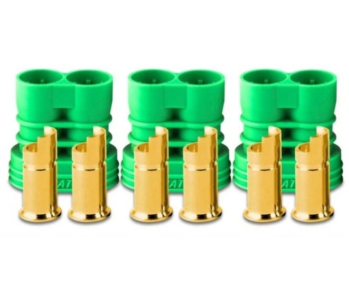 Castle 6.5mm Polarized Bullet Conn Female 3-Pack 200A
