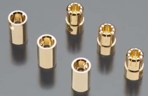 CastleCreations8.0mmGoldPlatedBulletConnectorPinSet3PK