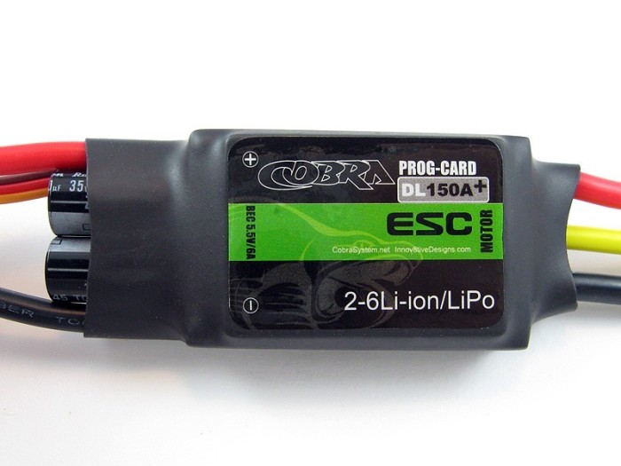 Cobra 150A ESC with 6A Switching BEC