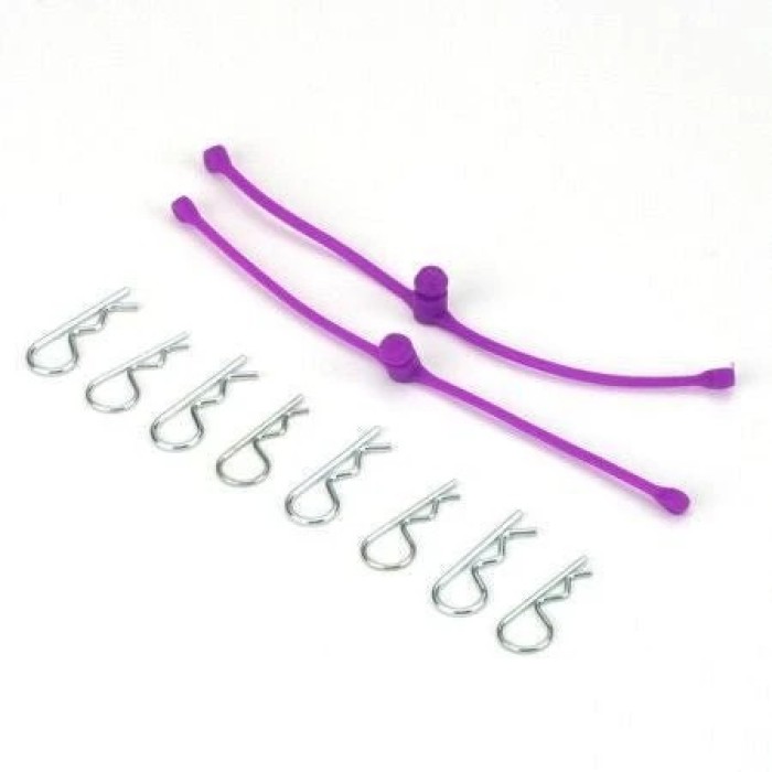 DU-BRO Body Klip Retainers - RC Body Clip Holders &amp; Tethers (9 Colors)