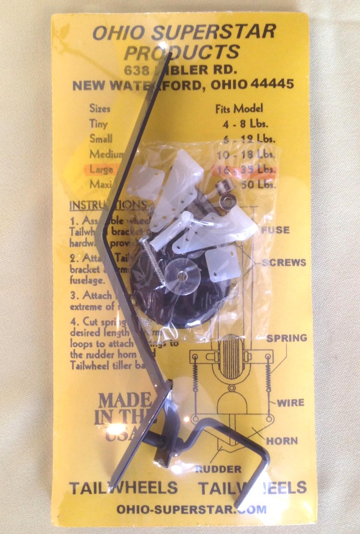 Ohio Superstar Spring Leaf Large Tail Wheel Assembly for 16 to 35lb Aircraft