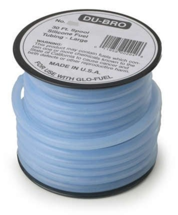 Du-Bro Super Blue Medium 3/32 inch ID Silicone Tubing, 2FT PC - Premium Fuel Line for Glow & Nitro RC Engines