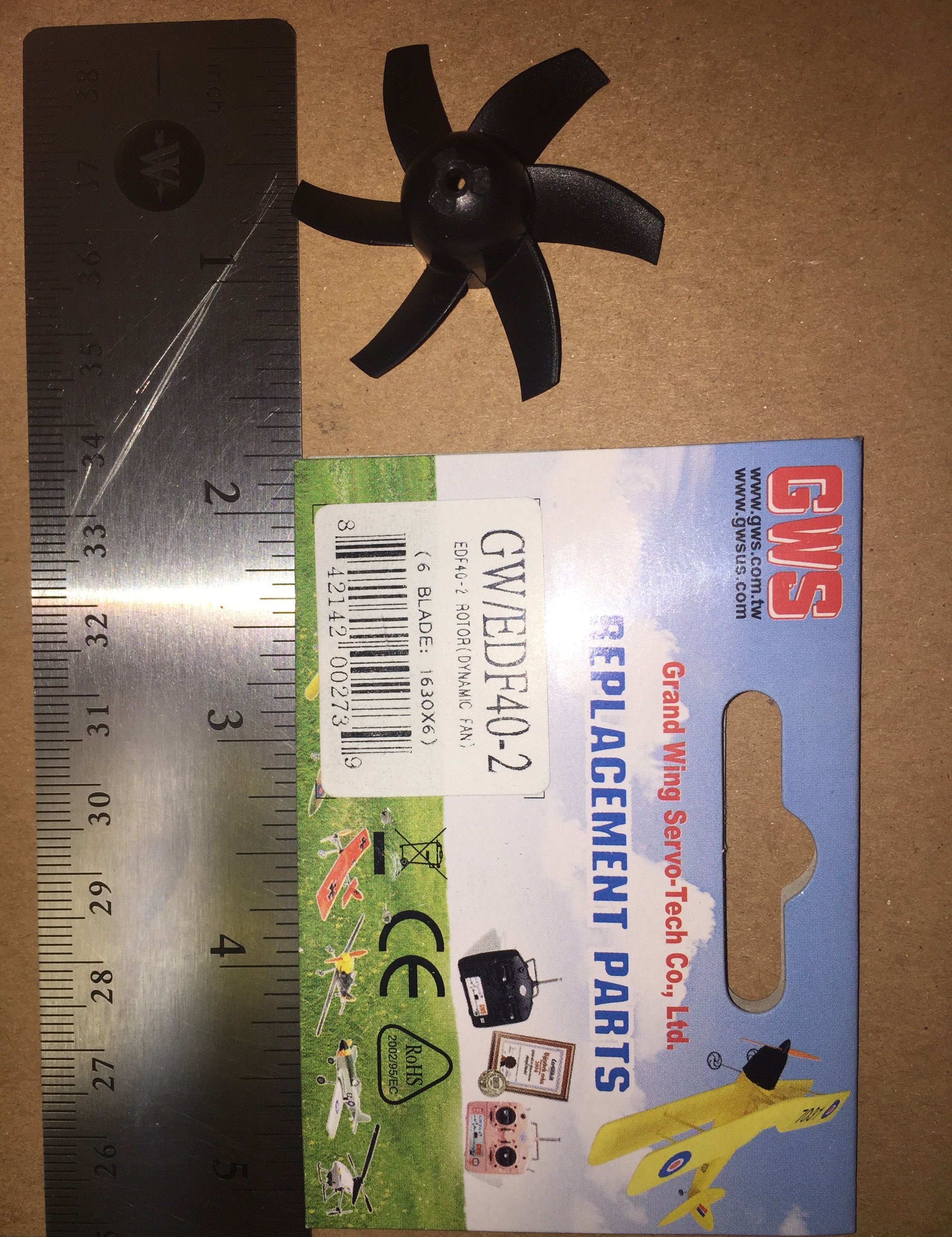 Ducted Fan Rotor for GWS EDF40 1630 x 6 (GW/EDF402)