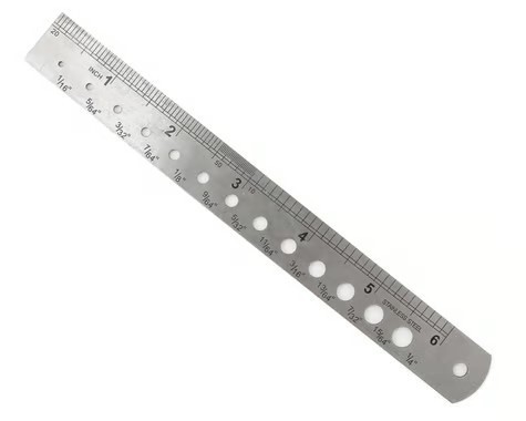 Enkay Stainless Steel Metric &amp; Inch 6" Ruler w/Drill Gauge