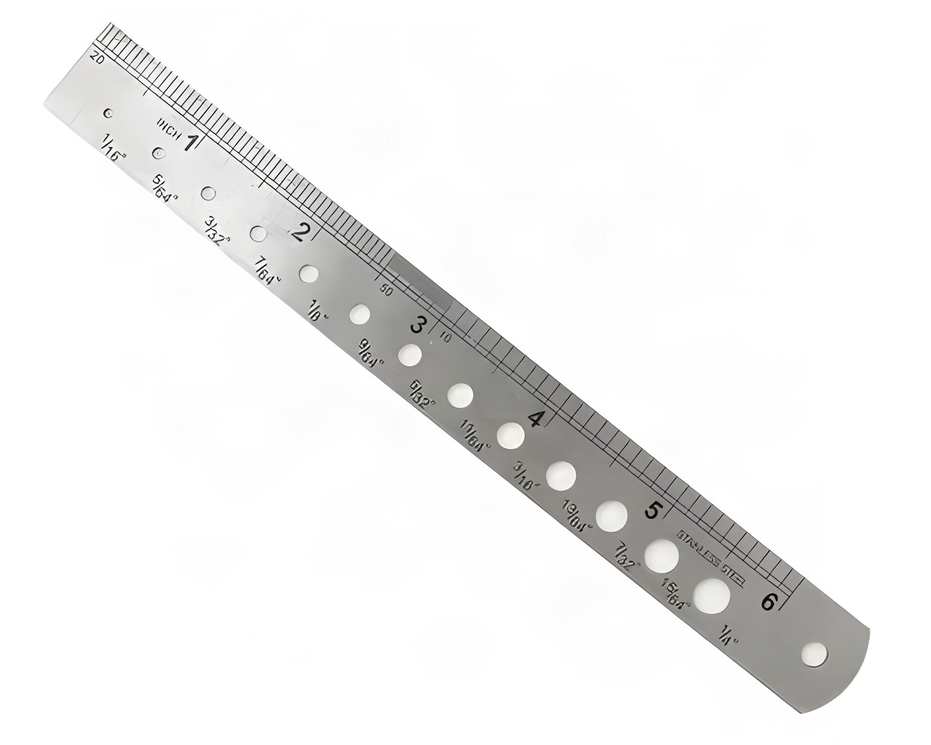 Enkay Stainless Steel Metric &amp; Inch 6" Ruler w/Drill Gauge
