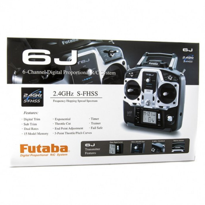 Futaba T6J 2.4ghz Transmitter Computer Radio System w/4xS3004 Servos