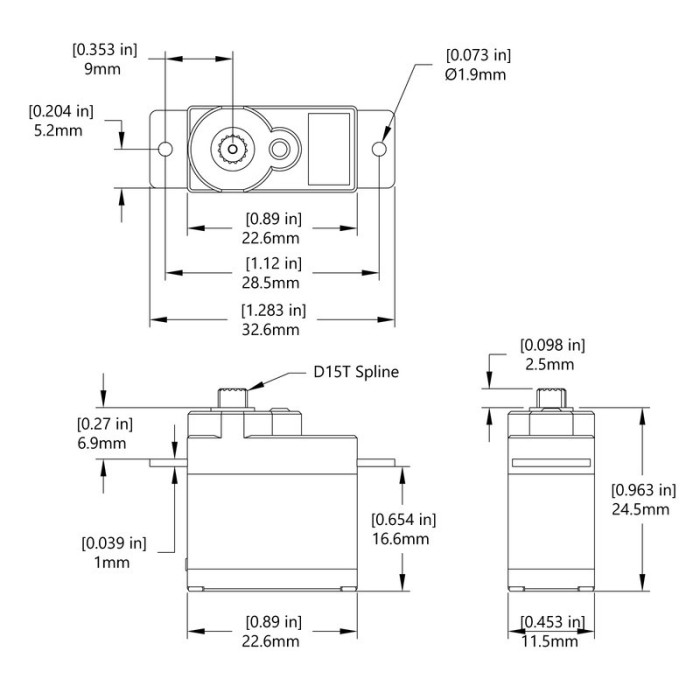 Hitec HS-5055MG Economy Metal Gear Feather Servo .33oz