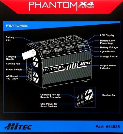 Hitec Phantom X4 Smart Battery Charger for DJI 3/4