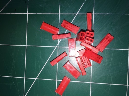 MaleHousingShellonlyforBECJSTRedConnectornopins1EACH