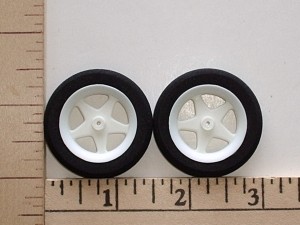 Maxx Products Lite Weight Foam Tire & Spoked Wheel Pair 1.5" Dia.