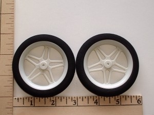 Maxx Products Lite Weight Foam Tire & Spoked Wheel Pair 3" Dia.